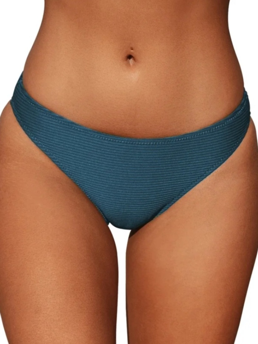 Cupshe Teal Ribbed Bikini Bottom, Size XS, NWT‎
